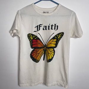 ON Fire Womans Tshirt Ladies Top Woman's Blouse Sz Large Sewing Project
